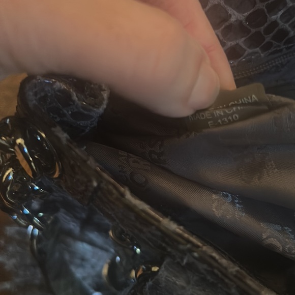 Michael Michael Kors Python Print Leather Satchel/Crossbody and Detachable Strap - Picture 15 of 16